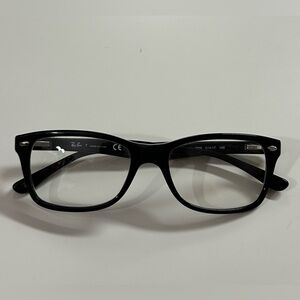 RAY BAN shiny black unisex RB5228 2000 rectangular full rim frames - 53[]17, 140
